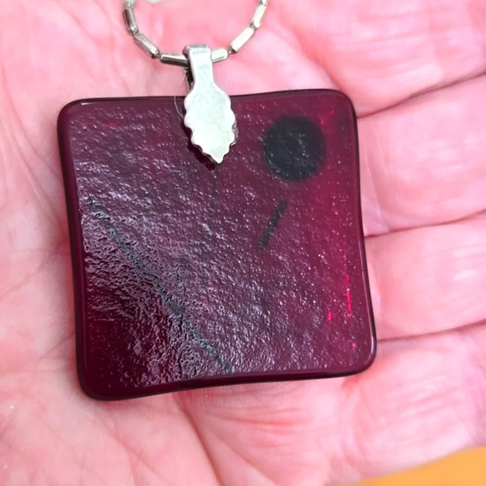 Fused Art Glsss Pendant Necklace - Picture 6 of 6